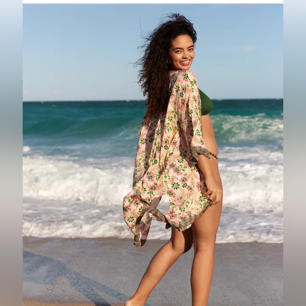 AERIE | Floral Kimono Style Cover Up